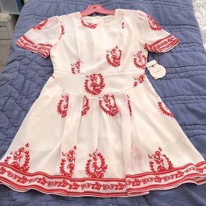 Tularosa Oakley Dress Red & White
